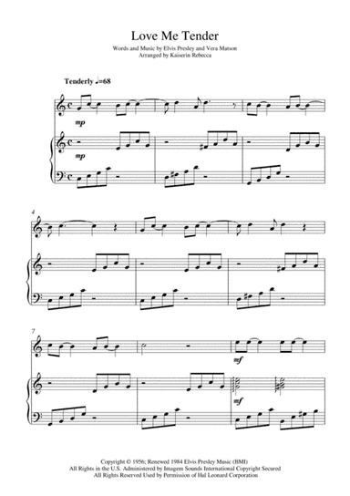 Love Me Tender (arr. Kaiserin Rebecca)