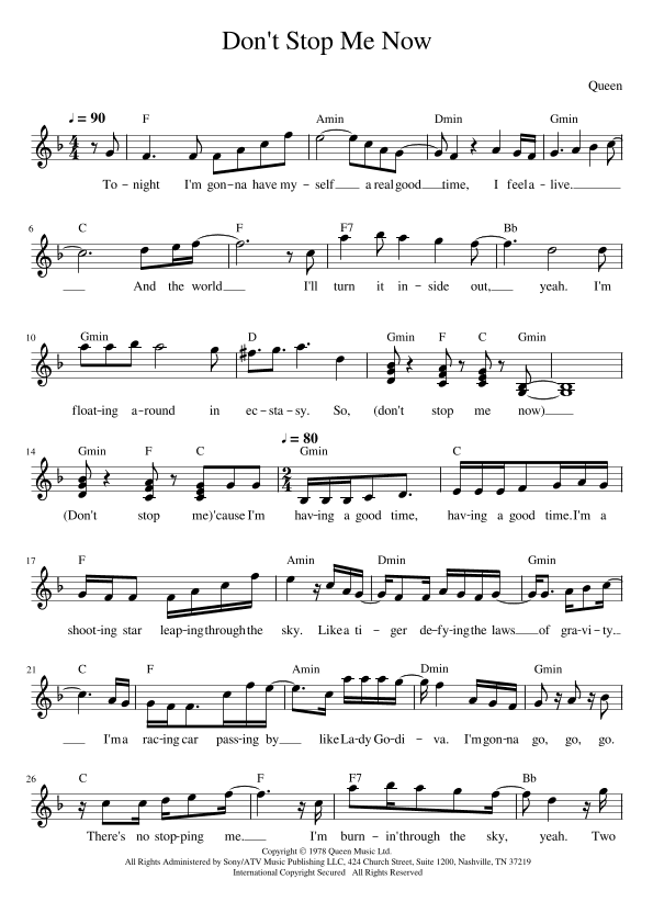 Don't Stop Me Now (arr. Jack Vaughan)
