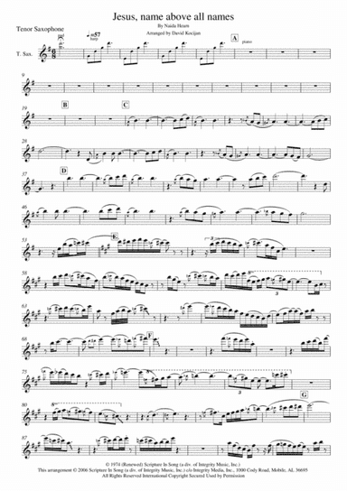 Jesus, Name Above All Names (arr. David Kocijan)
