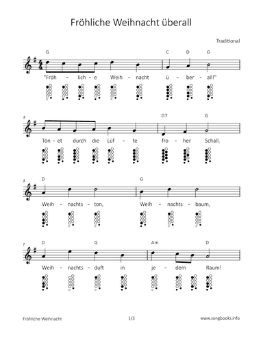 Fröhliche Weihnacht überall! (arr. songbooks.info)