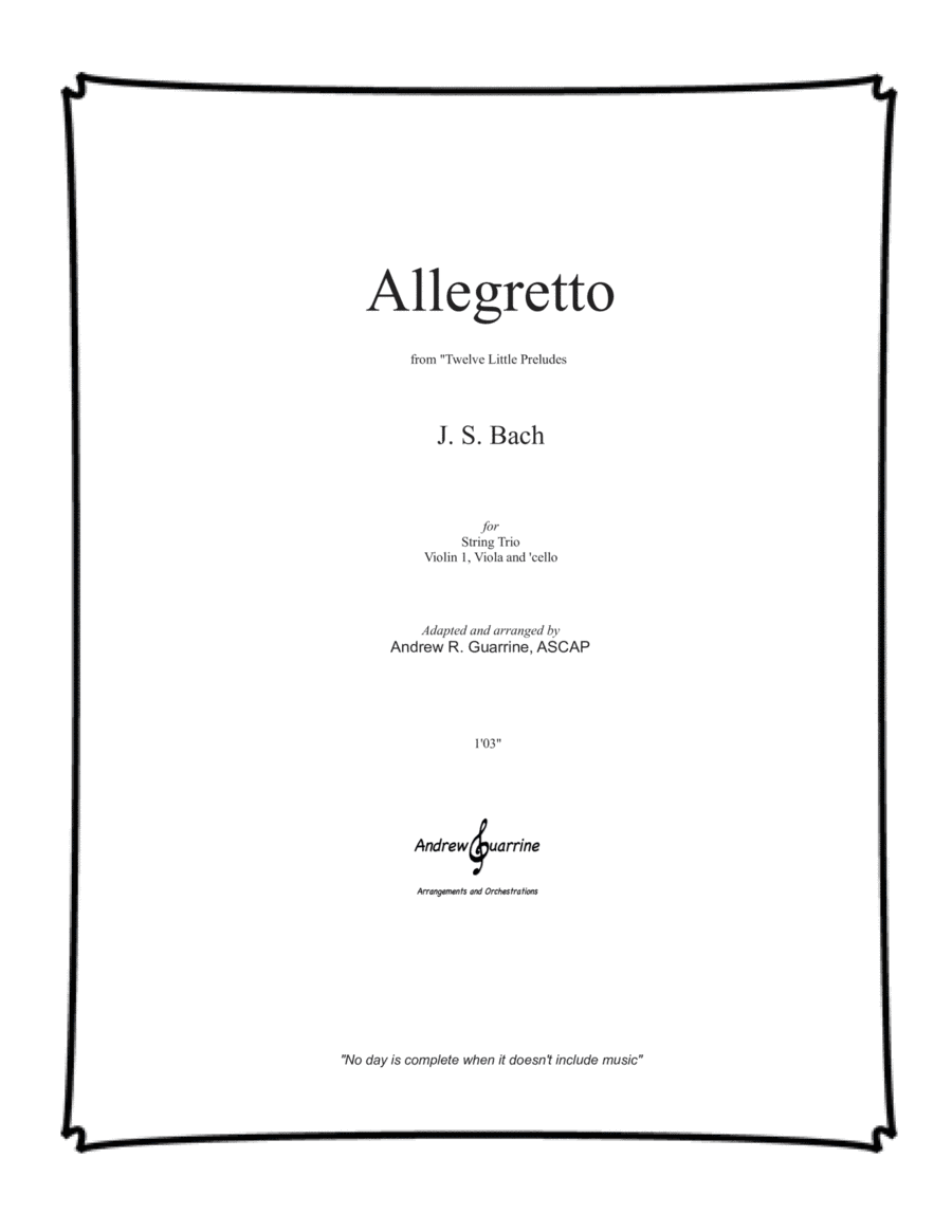 Allegretto (arr. Andrew R. Guarrine)