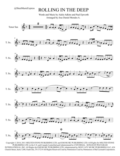 Rolling In The Deep (arr. Jose Daniel Morales A.)