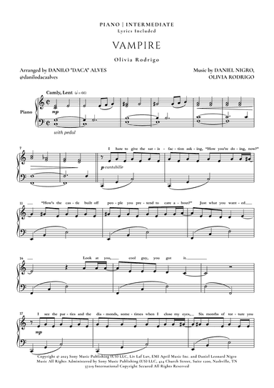Vampire (arr. Danilo "Daca" Alves)