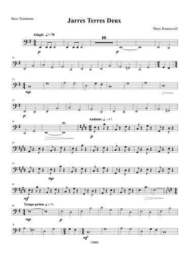 Jarres Terres Deux: BASS TROMBONE PART