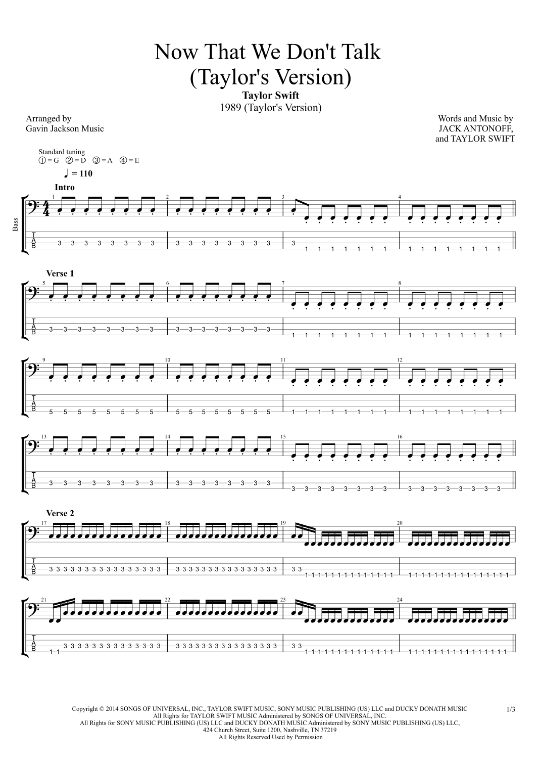 Now That We Don't Talk (arr. Gavin Jackson Music)