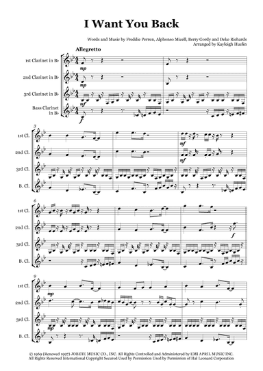 I Want You Back (arr. Kayleigh Huelin)