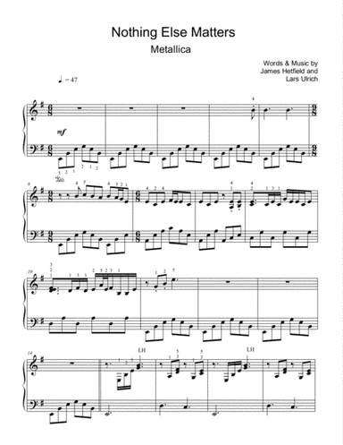 Nothing Else Matters (arr. Thomas Jancso)
