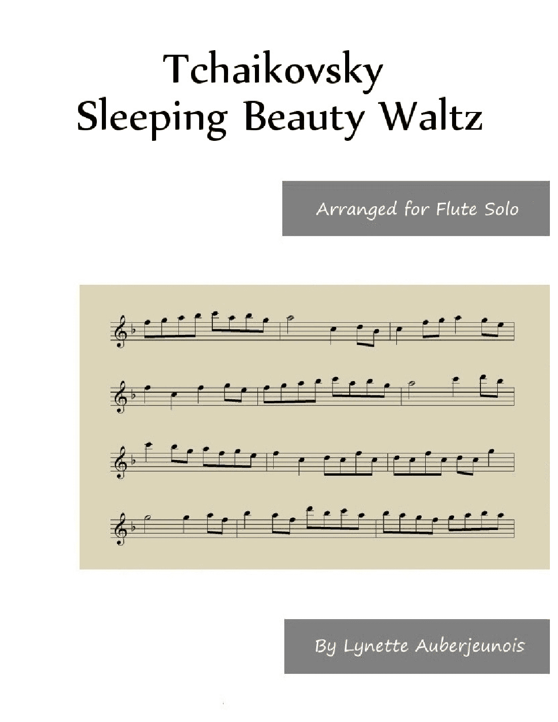 Sleeping Beauty Waltz - Flute Solo (arr. Lynette Auberjeunois)