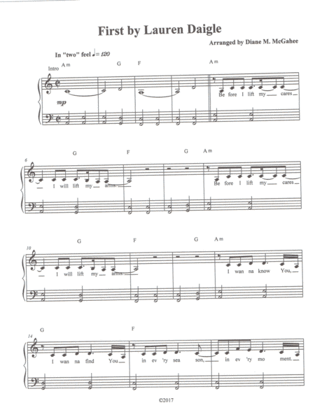 First (arr. Diane M. McGahee)
