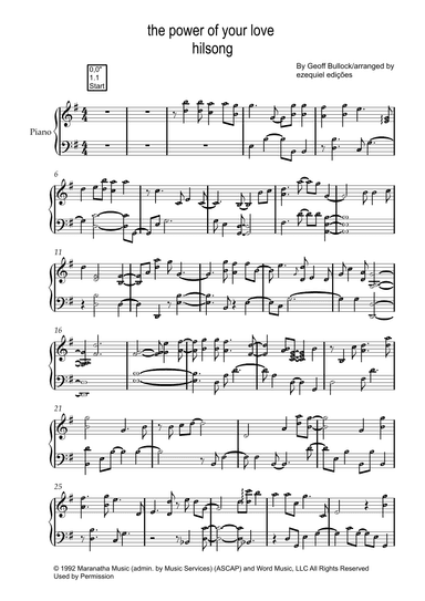 The Power Of Your Love (arr. ezequiel zeferino edição)