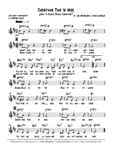 Christmas Time Is Here (arr. Stephen Bulat)