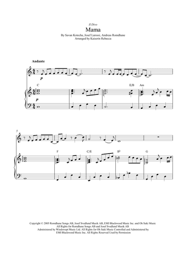 Mama (arr. Kaiserin Rebecca)