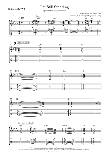 I'm Still Standing (arr. Joeri de Graaf Muziekproducties)