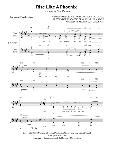 Rise Like A Phoenix (arr. Erica Kelch-Slesnick)