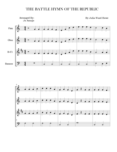 THE BATTLE HYMN OF THE REPUBLIC (arr. Jo Araujo)