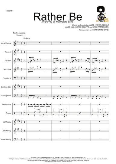 Rather Be (arr. Hot Potato Band)
