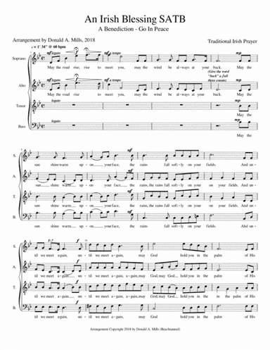 An Irish Blessing - SATB (arr. Donald A. Mills)
