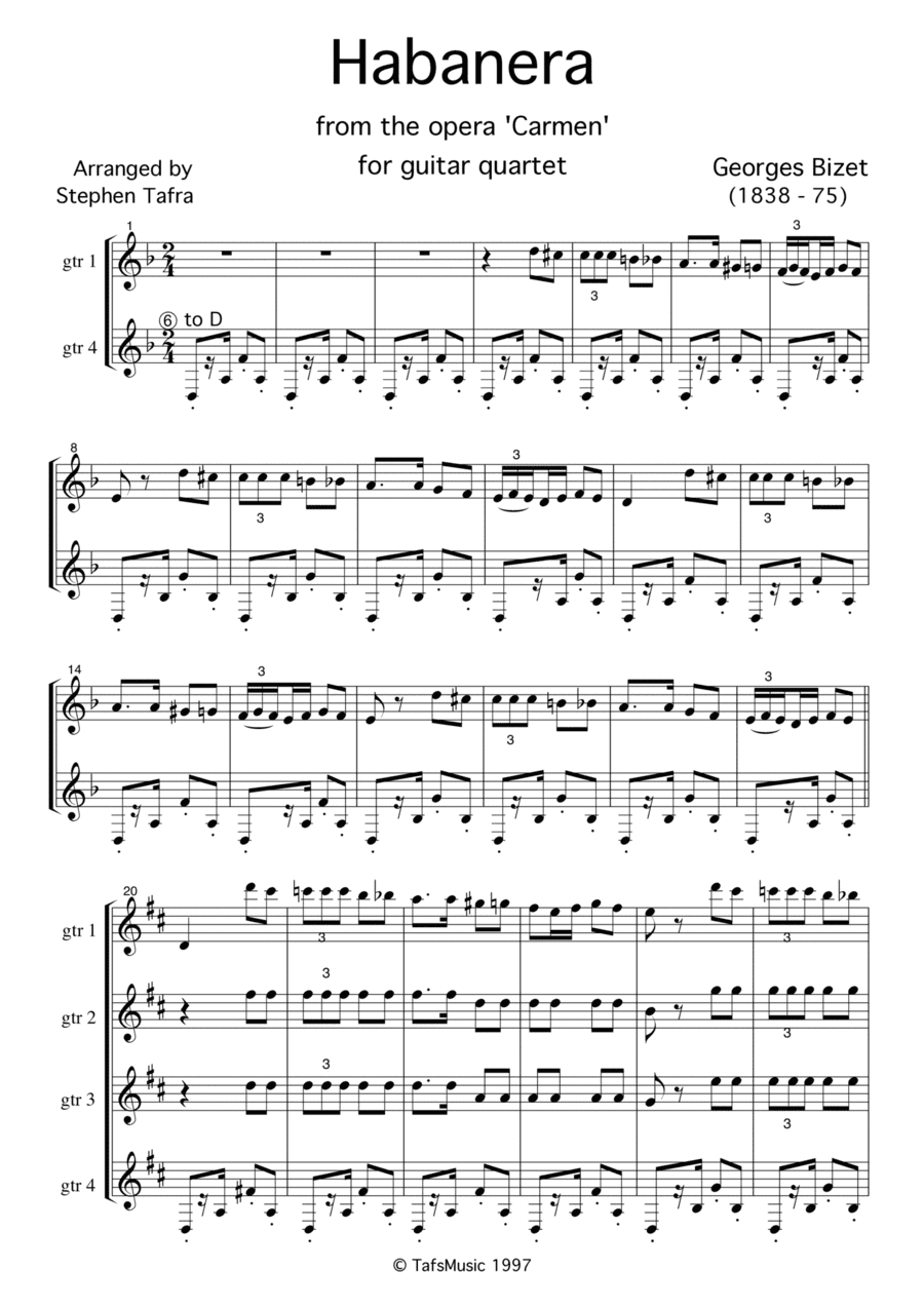 Habanera by Georges Bizet (arr. Stephen Tafra)