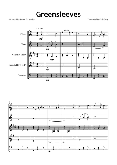 Greensleeves (arr. Glauco Fernandes)