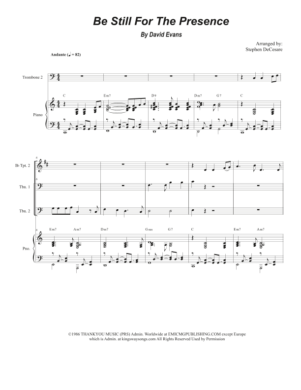 Be Still For The Presence (arr. Stephen DeCesare)
