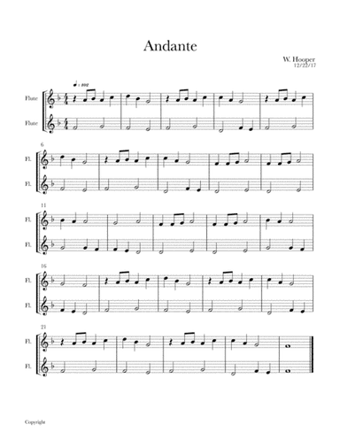 Recorder Duet Andante