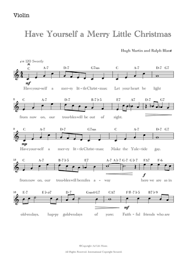 Have Yourself A Merry Little Christmas (arr. Music Ad Lib)