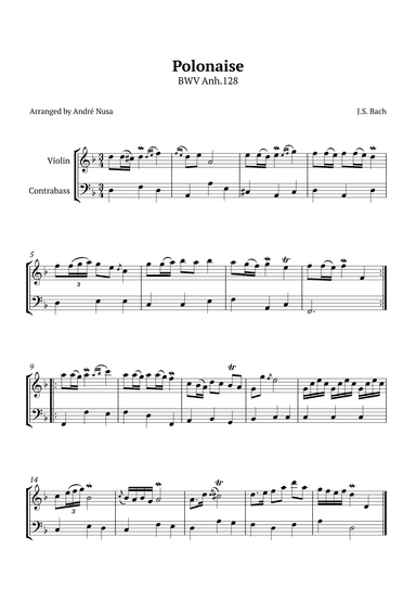 Polonaise BWV anh.128 (arr. André Nusa)