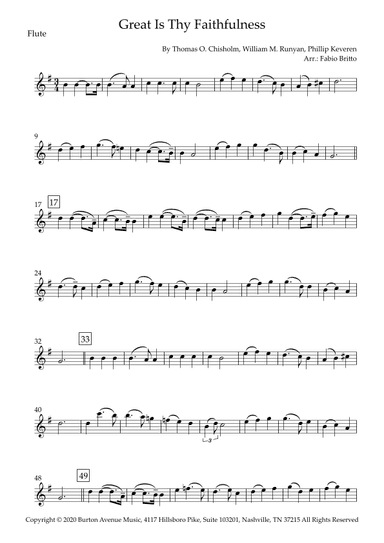 Great Is Thy Faithfulness (arr. Fabio Britto)
