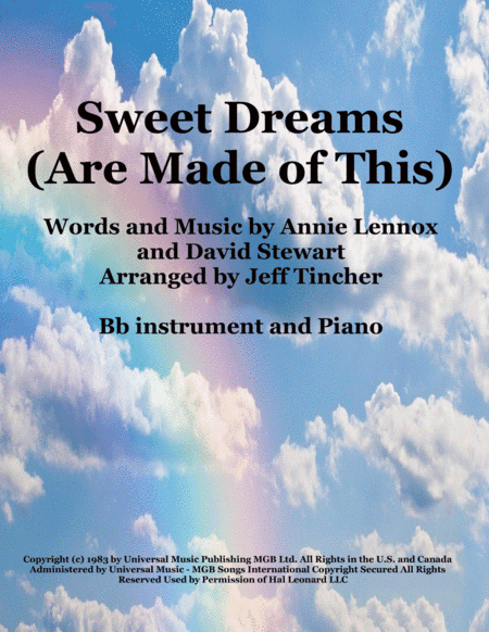 Sweet Dreams (Are Made Of This) (arr. Jeff Tincher)