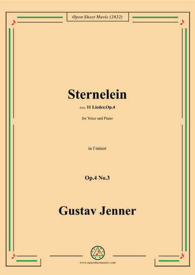 Jenner-Sternelein,in f minor,Op.4 No.3 (arr. OSM Press)