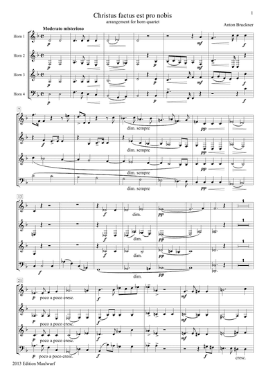 Christus Factus Est (arr. Edition Maulwurf)
