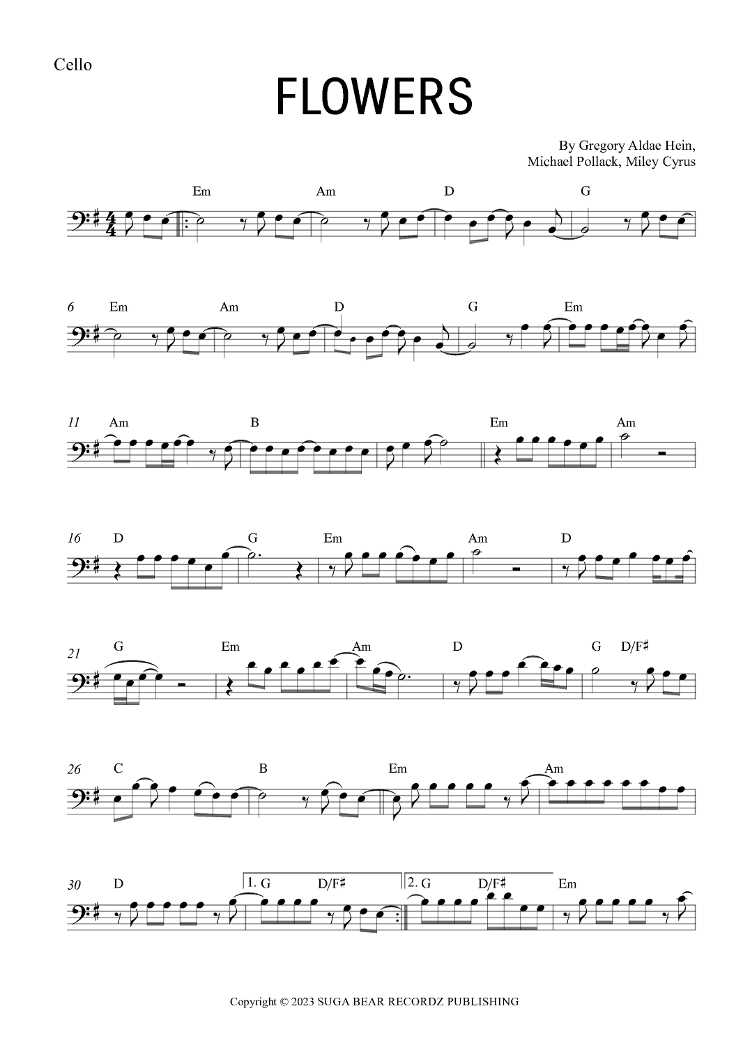Flowers (arr. Gabriel Oliveira)