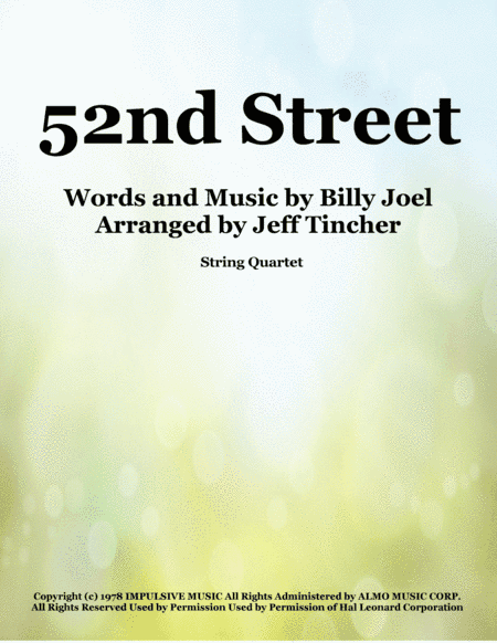52nd Street (arr. Jeff Tincher)