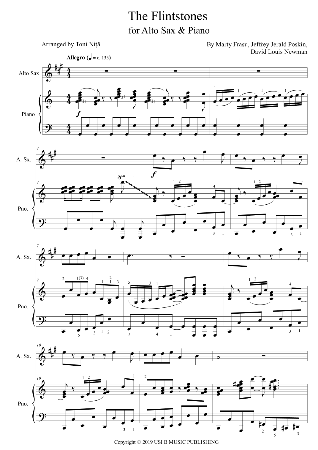 The Flintstones (arr. Toni Nita)