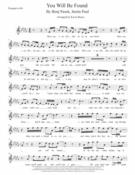 You Will Be Found (arr. Kevin Busse)