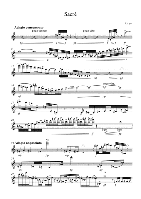 Sacre for oboe solo