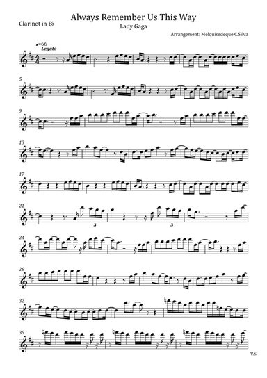 Always Remember Us This Way (arr. Melquisedeque C.Silva)