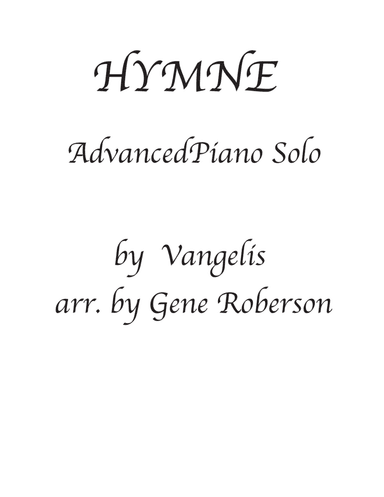 Hymne (arr. Gene Roberson)