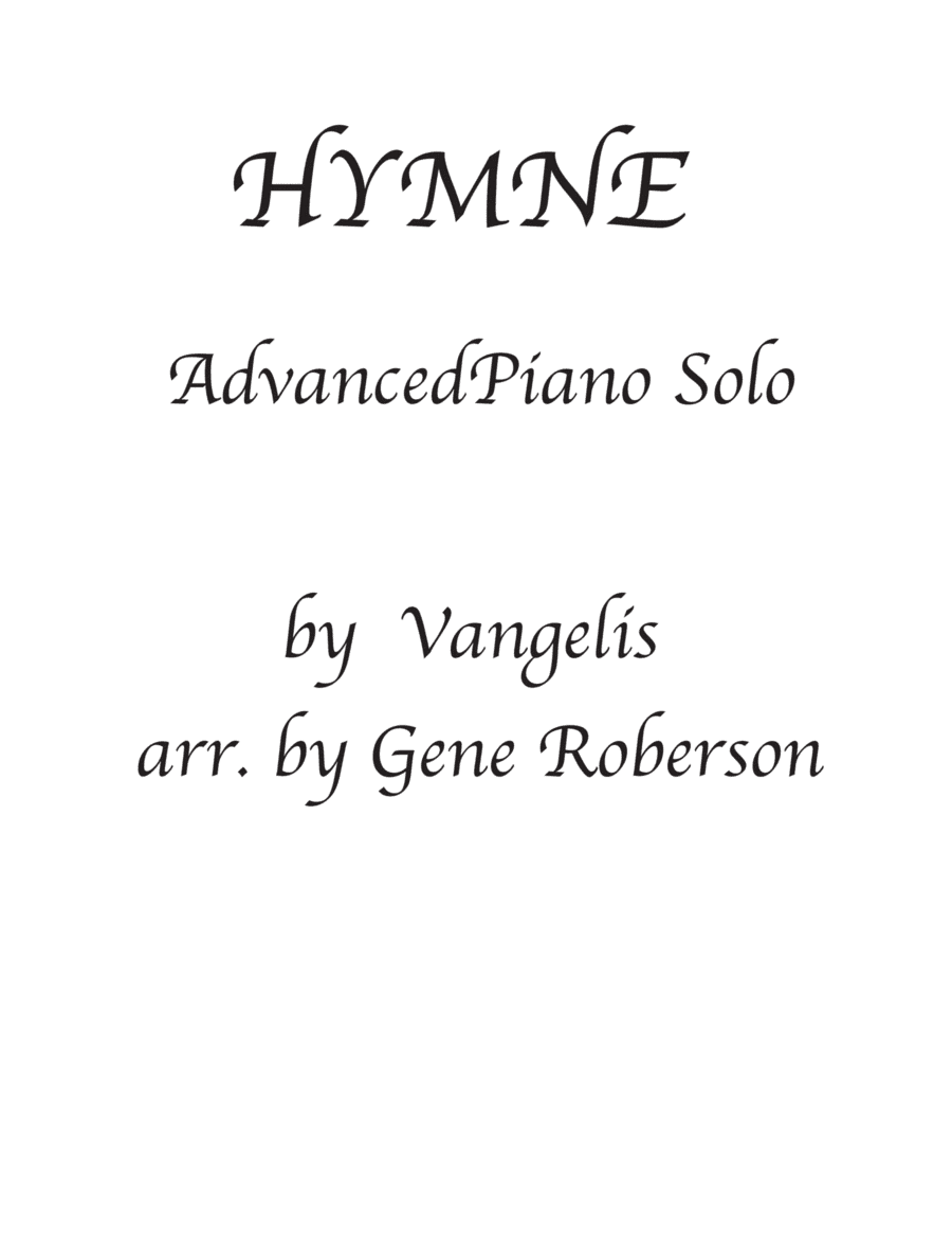 Hymne (arr. Gene Roberson)