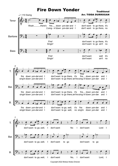 Fire Down Yonder (arr. Tidda Durrogan)