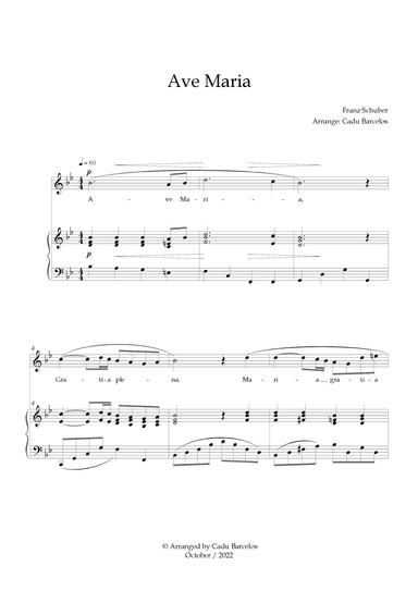Ave Maria - Schubert Bb Major (arr. Cadu Barcelos)