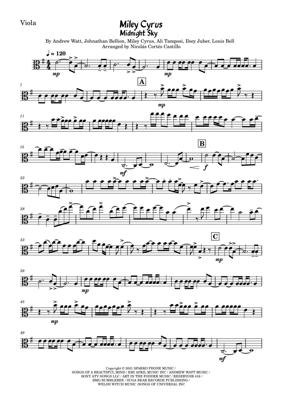 Midnight Sky (arr. Nicolás Cortés Castillo)