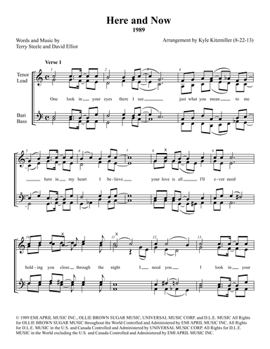 Here And Now (arr. Kyle Kitzmiller)