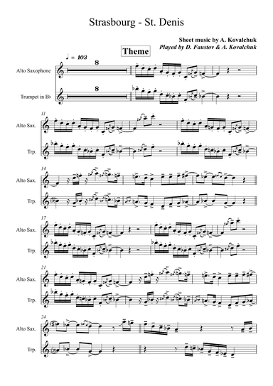 Strasbourg - St. Denis (arr. Artur Kovalchuk)