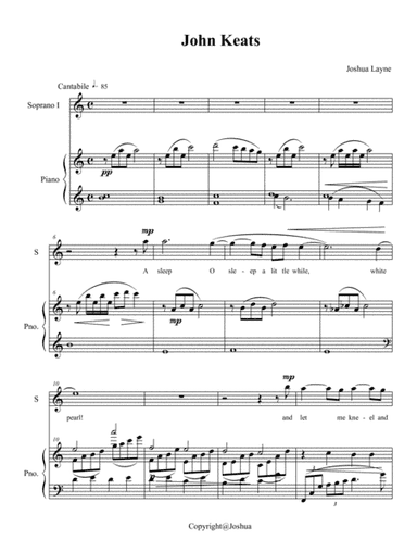 John Keats  Soprano and Piano