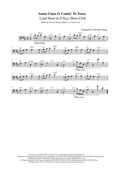 Santa Claus Is Comin' To Town (arr. Miranda Wong)