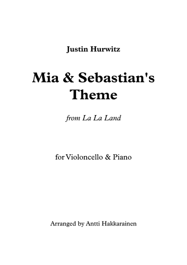 Mia & Sebastian's Theme (arr. Antti Hakkarainen)