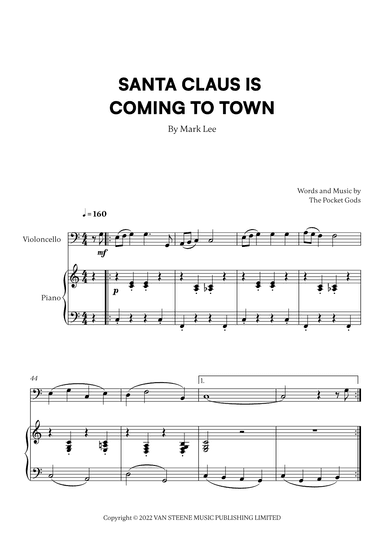 Santa Claus Is Coming To Town (arr. Cadenza Editions)
