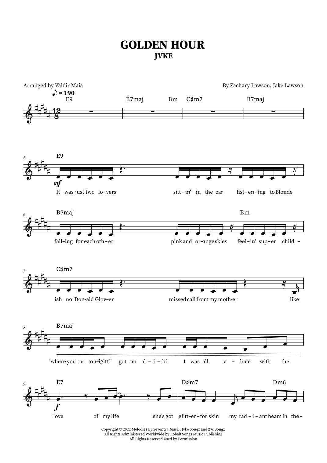 Golden Hour (arr. Valdir Maia)