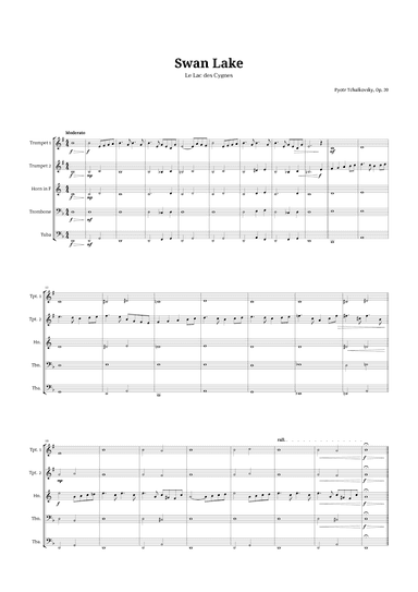 Swan Lake by Tchaikovsky for Brass Quintet (arr. Langanho)